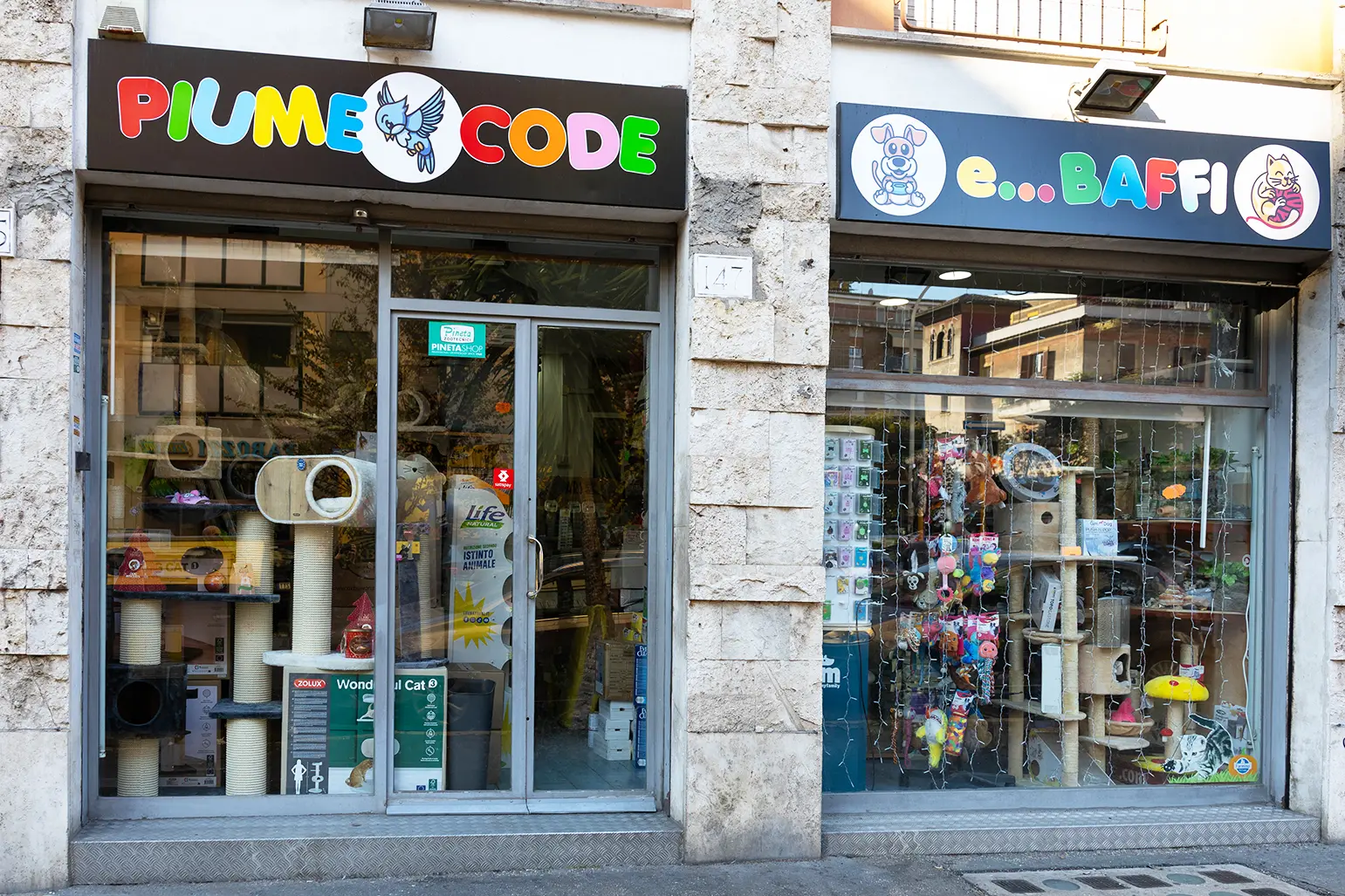 Piume, Code e baffi, negozio per prodotti per animali a Roma